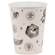 kubeczki papierowe dekoracje na stol urodziny halloween harry potter retro bezowe 250 ml x6