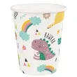 kubeczki papierowe dinozaury partypal 220 ml 6 szt