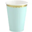 kubeczki papierowe golden border mietowy partydeco 220 ml 6 szt