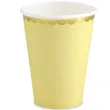 kubeczki papierowe golden border zolty partydeco 220 ml 6 szt