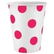 kubeczki papierowe groszki magentowe godan 250 ml 6 szt