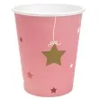 kubeczki papierowe gwiazdki rozowe jix 6 szt