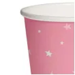 kubeczki papierowe gwiazdki rozowe paw 250 ml 10 szt