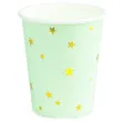 kubeczki papierowe gwiazdki zlote mietowe partypal 220 ml 6szt