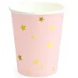 kubeczki papierowe gwiazdki zlote rozowe partypal 6 szt 220 ml