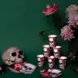 kubeczki papierowe halloween czaszka i kwiaty boland 250 ml 10 szt