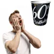 kubeczki papierowe happy birthday 60 urodziny b c czarny godan 200 ml 6 szt