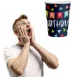 kubeczki papierowe happy birthday amscan 250 ml 8 szt