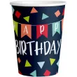 kubeczki papierowe happy birthday amscan 250 ml 8 szt