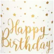 kubeczki papierowe happy birthday bialo zlote santex 250 ml 10 szt