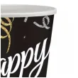kubeczki papierowe happy birthday czarny godan 250 ml 6 szt