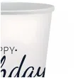 kubeczki papierowe happy birthday eleganckie balony bialy godan 250 ml 6 szt