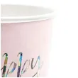 kubeczki papierowe happy birthday holo rozowe pudrowe partydeco 220 ml 6 szt