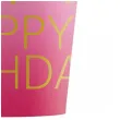 kubeczki papierowe happy birthday rozowo bialy procos 200 ml 8 szt