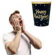 kubeczki papierowe happy new year czarne partypal 230 ml 6 szt