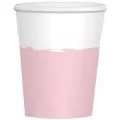 kubeczki papierowe impreza rozowo bialy amscan 250 ml 8 szt