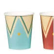 kubeczki papierowe jednorazowe cyrk kolorowe dekoracja na urodziny piknik 220 ml 6 szt