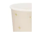 kubeczki papierowe jednorazowe gwiazdki bezowy dekoracja na urodziny piknik 220 ml 6 szt