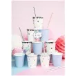 kubeczki papierowe jednorozec gwiazdki biale partydeco 180 ml 6 szt