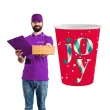 kubeczki papierowe joy swiateczne czerwony godan 250 ml 6 szt