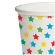 kubeczki papierowe kolorowe gwiazdki biale paw 250 ml 10 szt