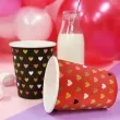 kubeczki papierowe kolorowe serduszka xoxo czerwony godan 250 ml 6 szt