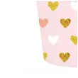 kubeczki papierowe kolorowe serduszka xoxo rozowy godan 250 ml 6 szt
