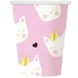 kubeczki papierowe kotek z korona rozowe godan 270 ml 6 szt