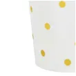 kubeczki papierowe kropki zlote biale partypal 220 ml 6 szt