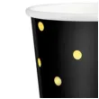 kubeczki papierowe kropki zlote czarne partypal 220 ml 6 szt