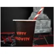kubeczki papierowe krwawe happy halloween czarno czerwony congee 250ml 6 szt