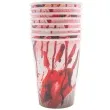kubeczki papierowe krwawe slady funnyfashion 250 ml 8 szt