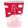 kubeczki papierowe love is in the air czerwony godan 250 ml 6 szt