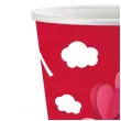 kubeczki papierowe love is in the air czerwony godan 250 ml 6 szt