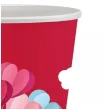 kubeczki papierowe love is in the air czerwony godan 250 ml 6 szt
