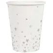 kubeczki papierowe metalic star biale ginger ray 266 ml 8 szt