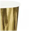 kubeczki papierowe metalic zloty partydeco 220 ml 6 szt