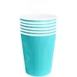 kubeczki papierowe monocolor turkusowe partypal 220 ml 6 szt