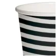 kubeczki papierowe poziome paski bialo czarne paw 250 ml 10 szt