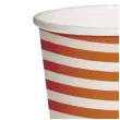 kubeczki papierowe poziome paski bialo pomaranczowe paw 250 ml 10 szt