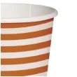 kubeczki papierowe poziome paski bialo pomaranczowe paw 250 ml 10 szt