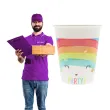 kubeczki papierowe rainbow party tecza procos 200 ml 8 szt