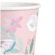 kubeczki papierowe rozowe motylki amscan 250 ml 8 szt