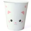 kubeczki papierowe slodki kotek bialy 250 ml 6 szt