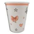 kubeczki papierowe urodzinowe kokardki maki 250 ml 8 szt
