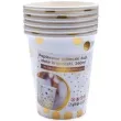kubeczki papierowe zlote groszki biale kraszek 260 ml 6 szt