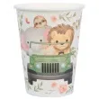kubeczki papierowe zwierzeta w jeepie santex 270 ml 10 szt