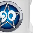 kubek blue star 90 urodziny 330 ml