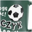 kubek pilka nozna meczyk ogladam zielony ciemny partydeco 350 ml