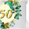 kubek szmaragdowe listki 50 urodziny 330 ml